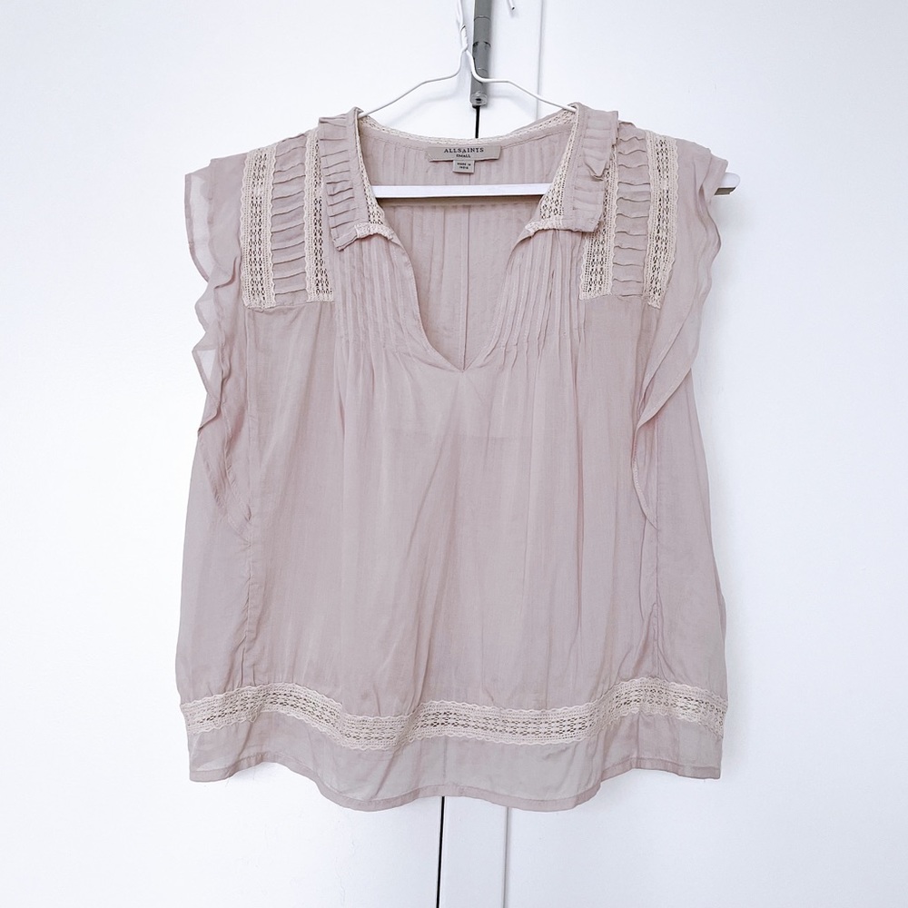 All Saints Ruffle Blouse